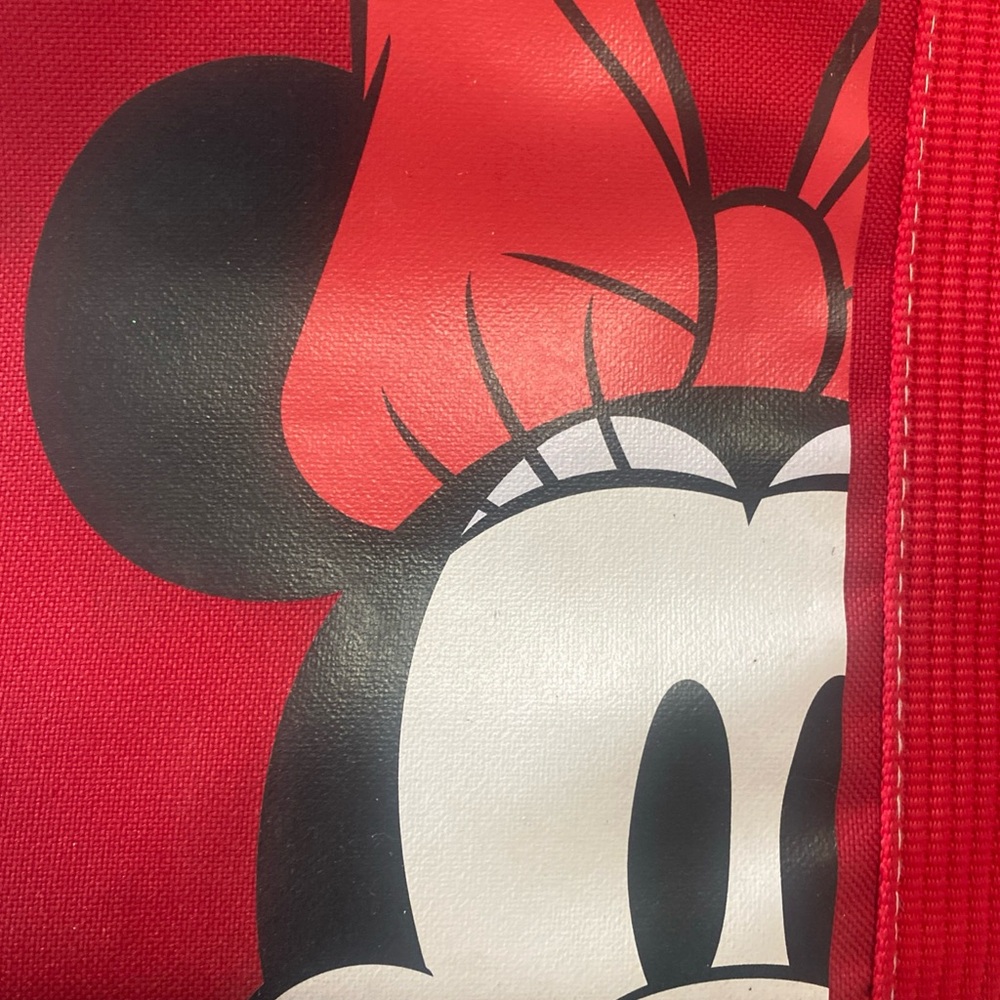 Red Disney Minnie Mouse cooler Tote Bag - Picture 3 of 6